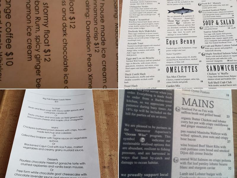 Big Fish & Open Range - Renfrew Menu