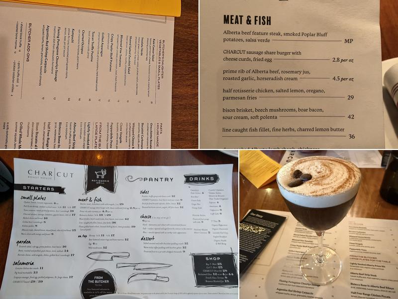CHARCUT Roast House Menu