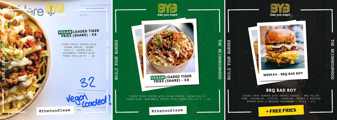 BYB - Build Your Burger Menu