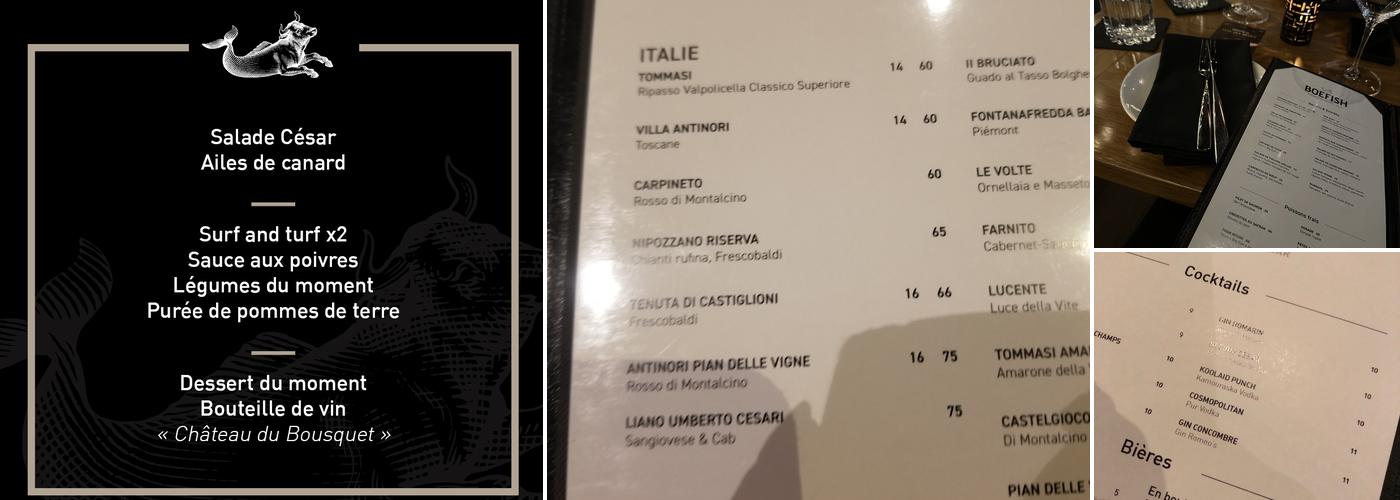 Boefish Menu