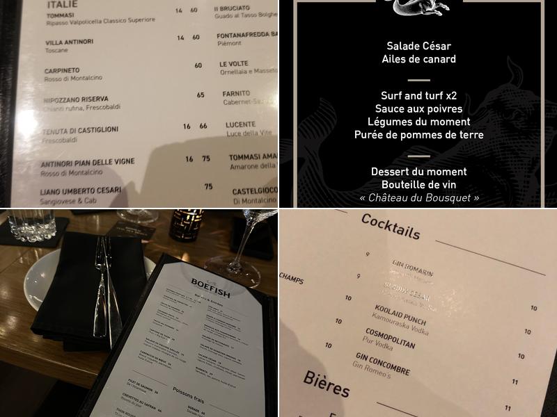 Boefish Menu