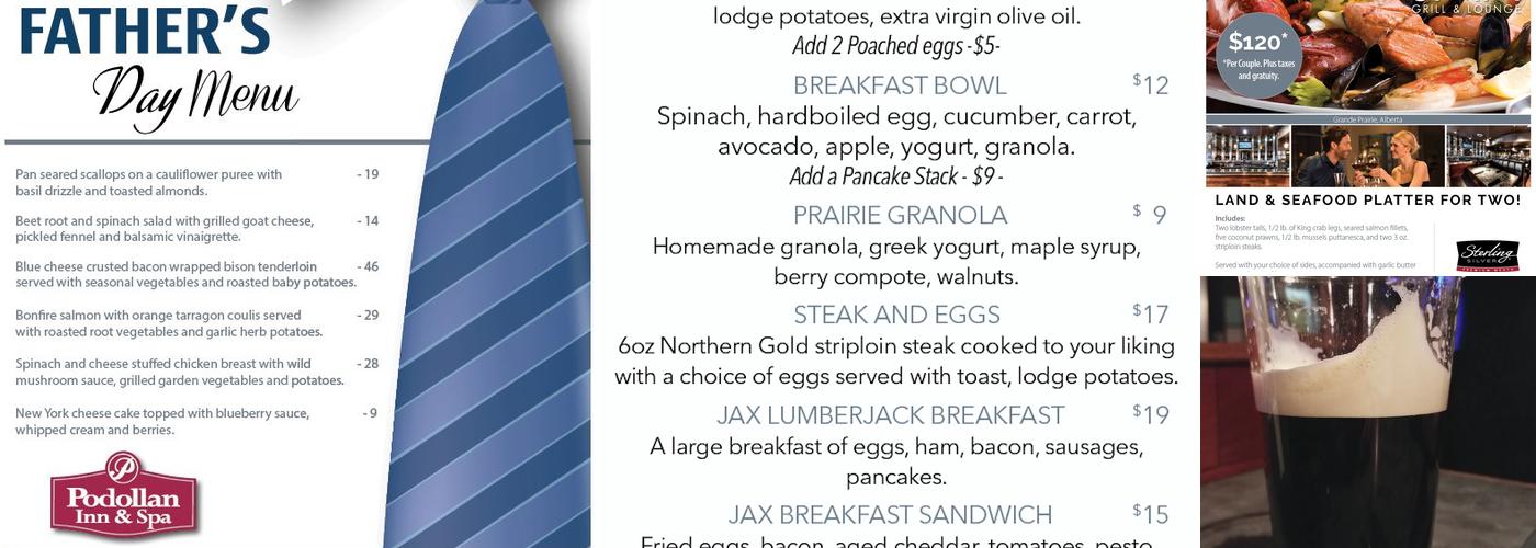 Jax Grill & Lounge Menu