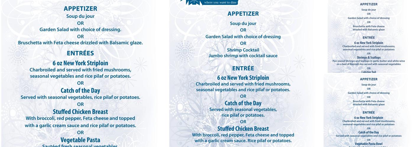 Nathaniel's Restaurant Menu