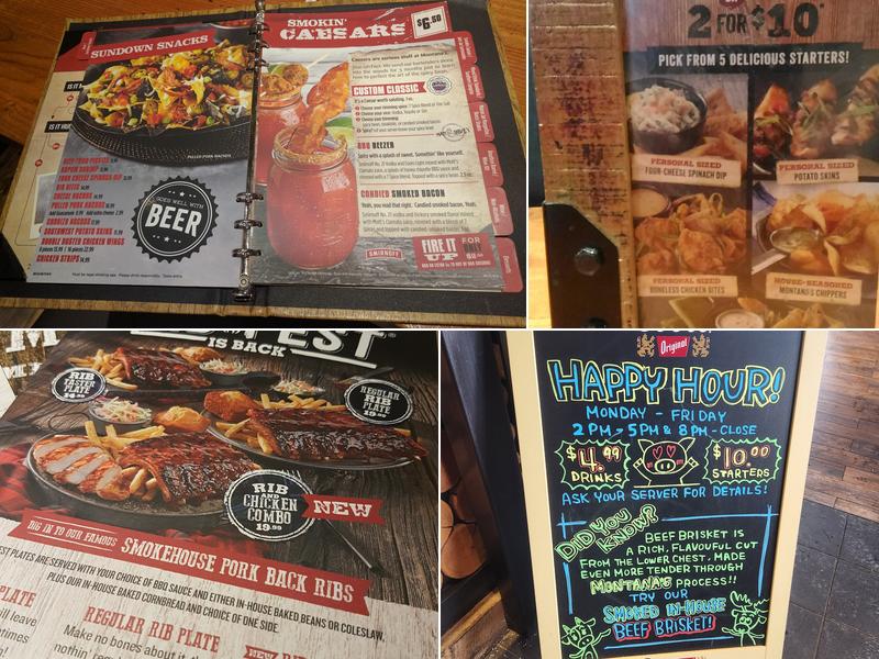 Montana’s BBQ & Bar Menu