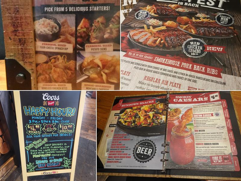Montana’s BBQ & Bar Menu
