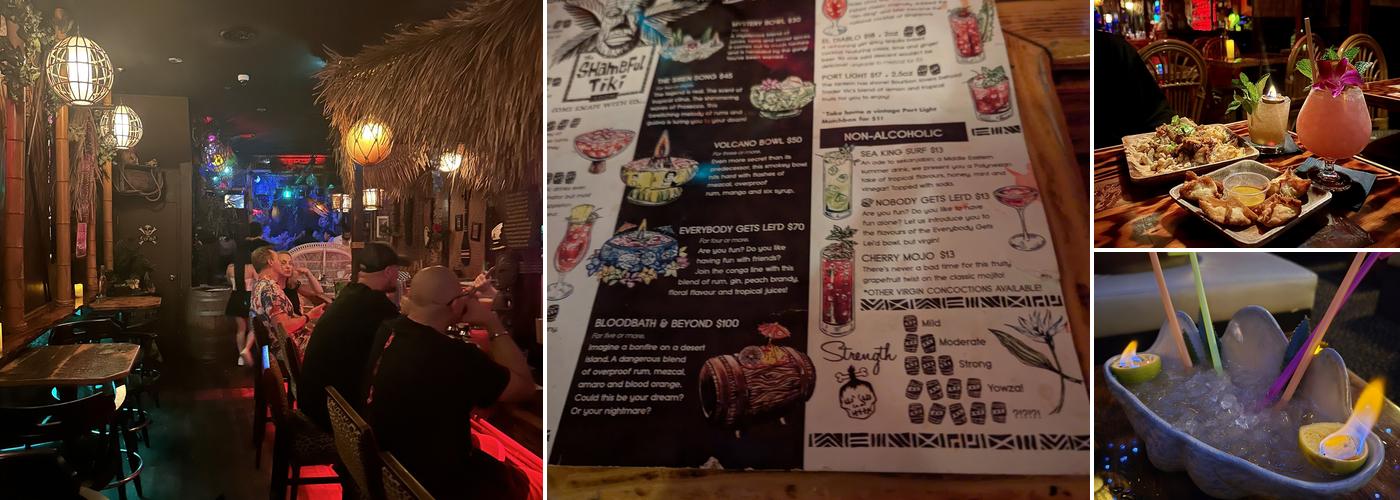 The Shameful Tiki Room Toronto Menu