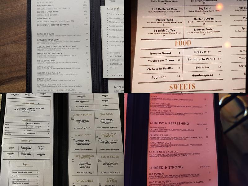 Bar Raval Menu