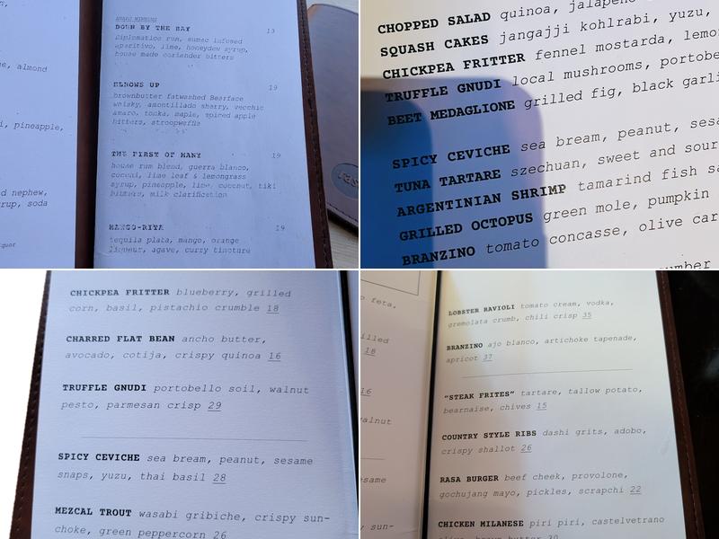 RASA Menu