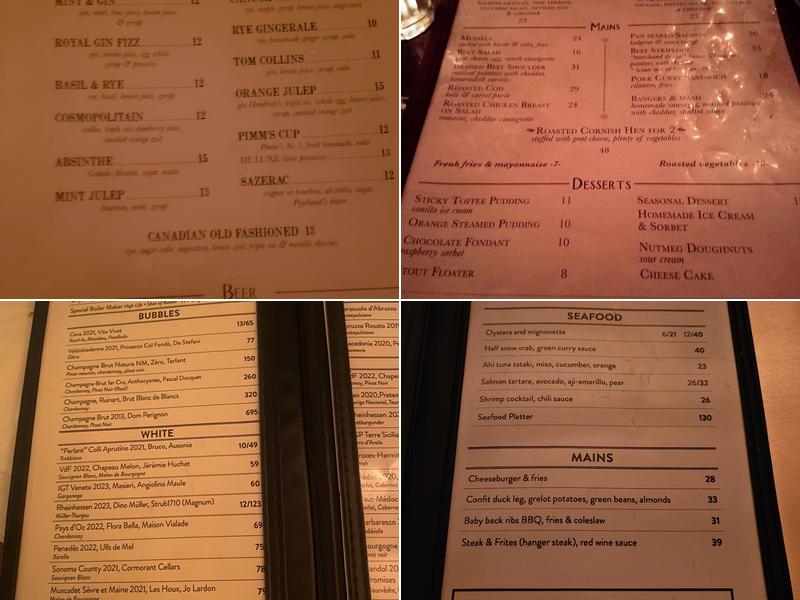 Bar Dominion Menu