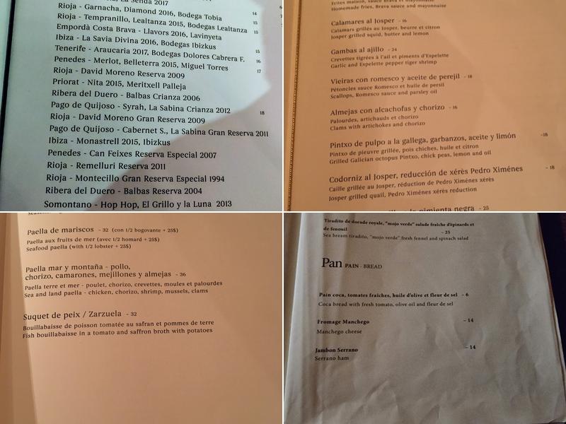 Iberica Menu