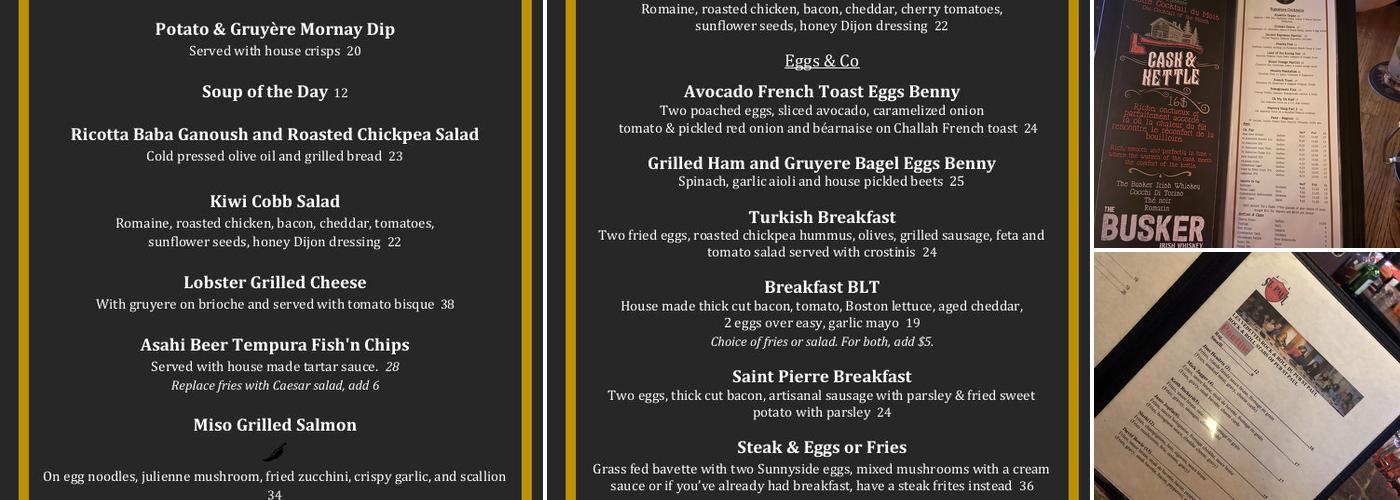 Pub Saint Pierre Menu