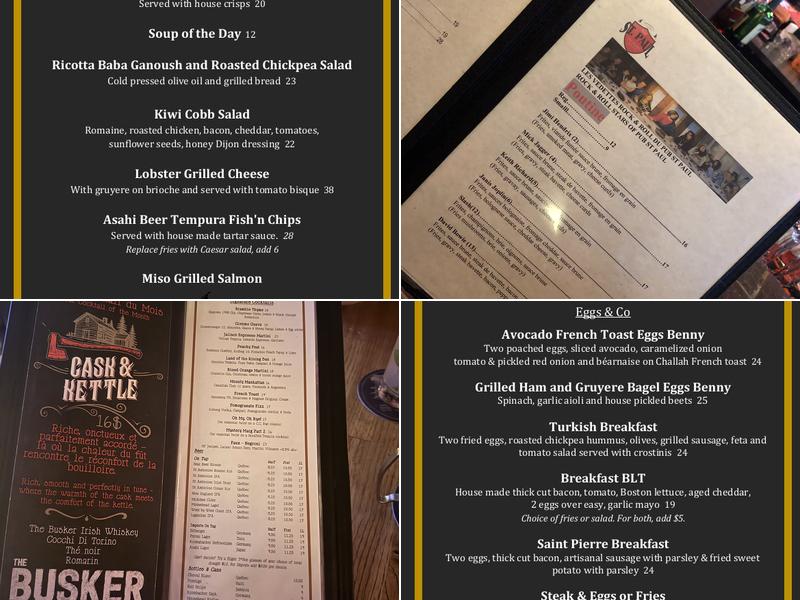 Pub Saint Pierre Menu