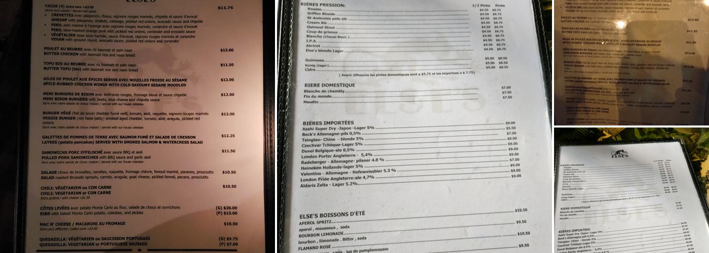 Else's Menu