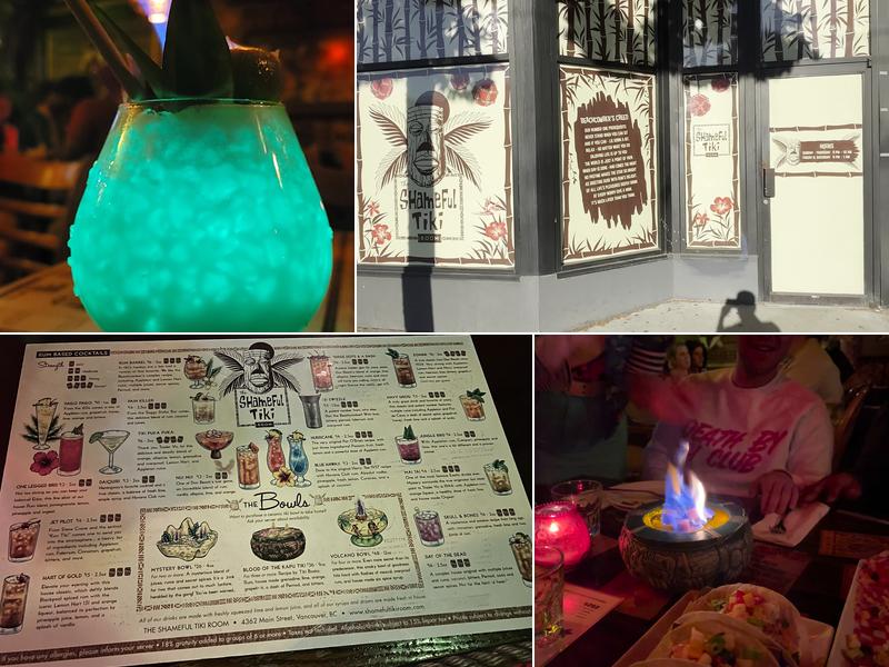 The Shameful Tiki Room Menu