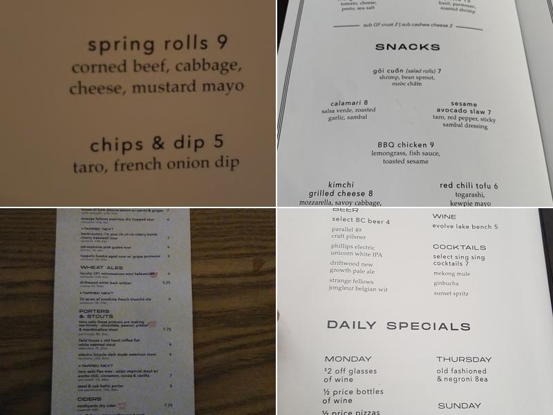Sing Sing Main St Menu