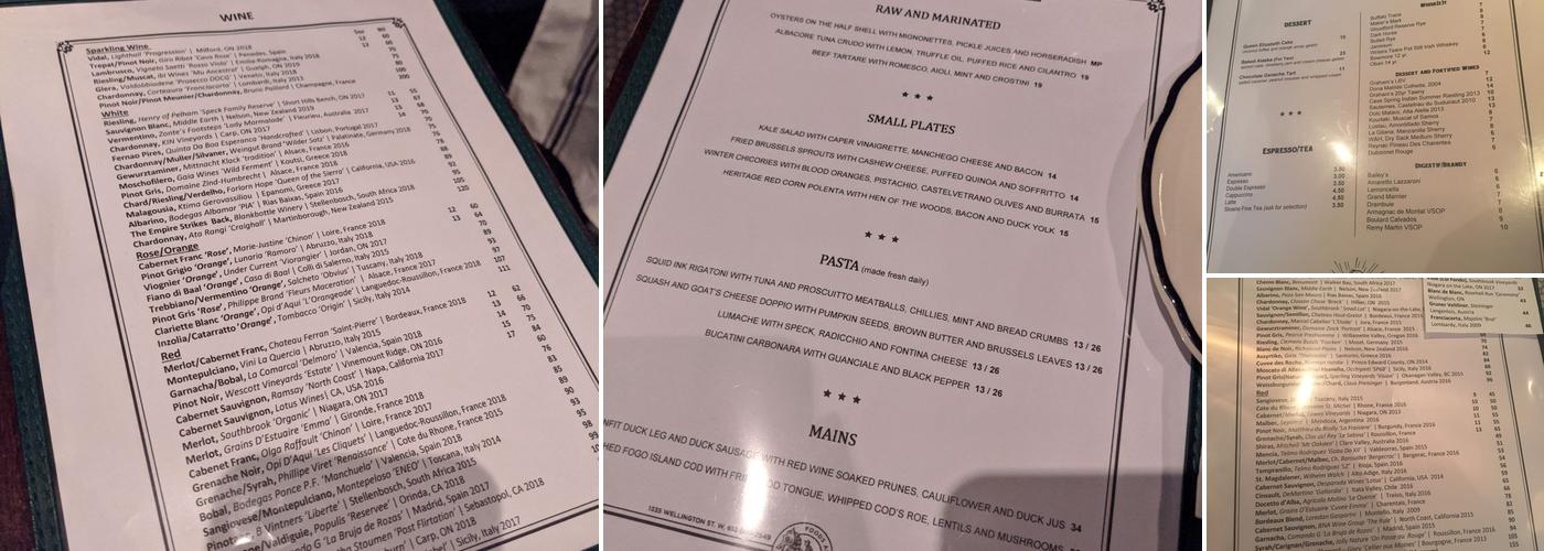 Supply and Demand Menu