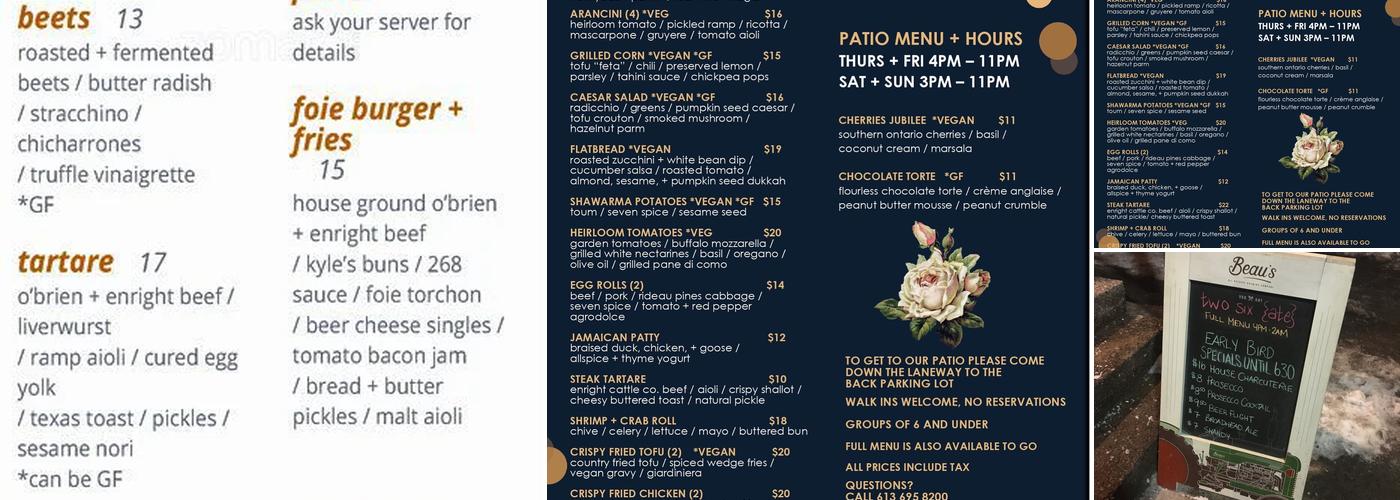 two six {ate} Menu