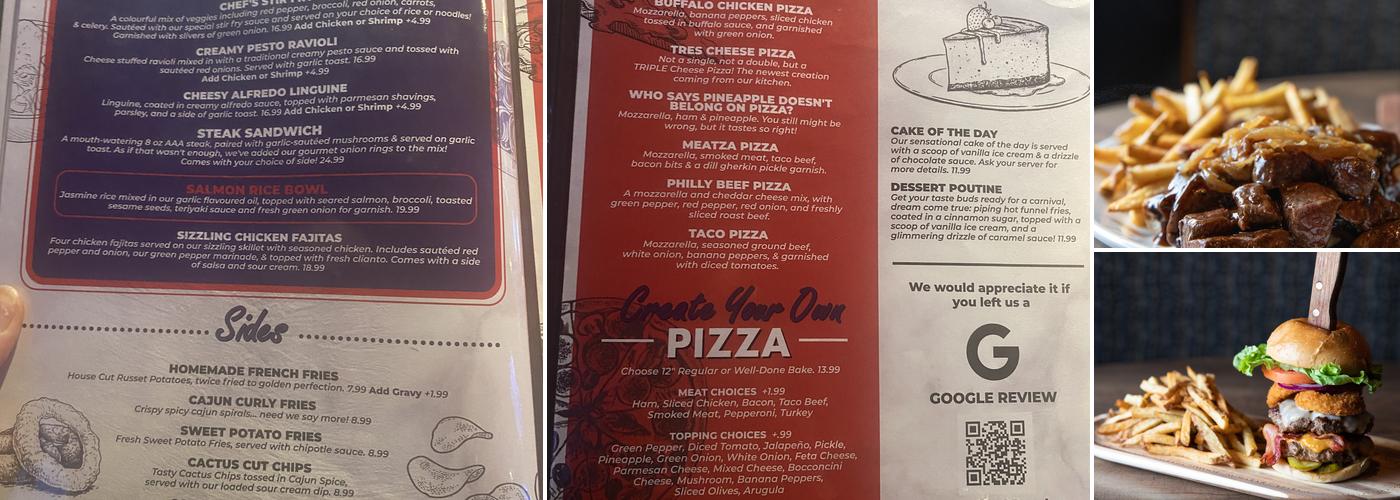 Hat Tricks Sports Bar and Grill Menu