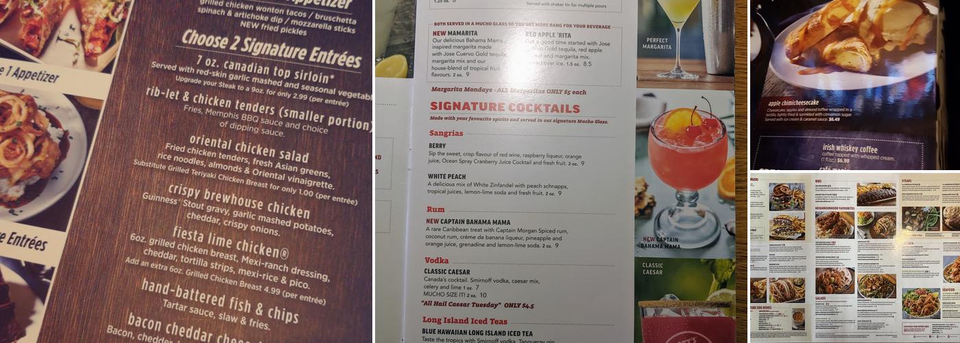 Applebee's Menu