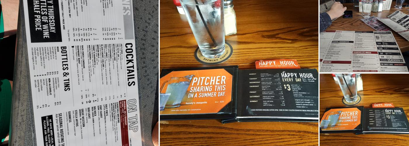 Original Joe's Menu