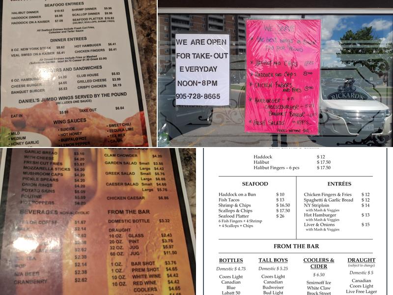 Daniel Patrick's Bar & Grill Menu