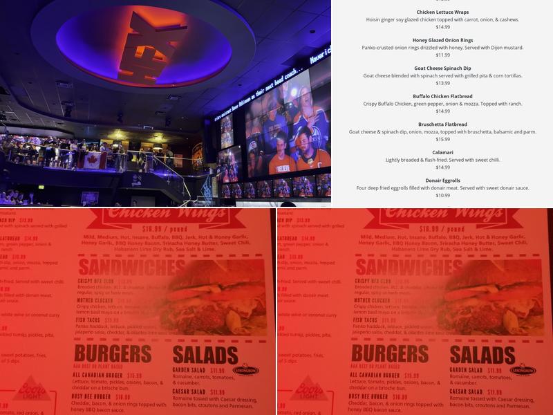 HFX Sports Bar & Grill Menu