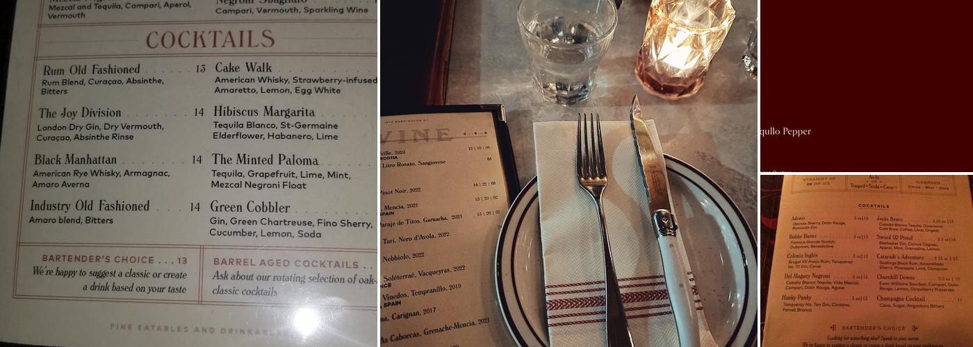 Highwayman Menu