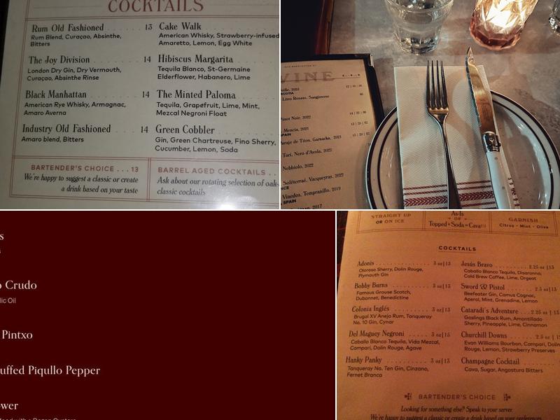 Highwayman Menu