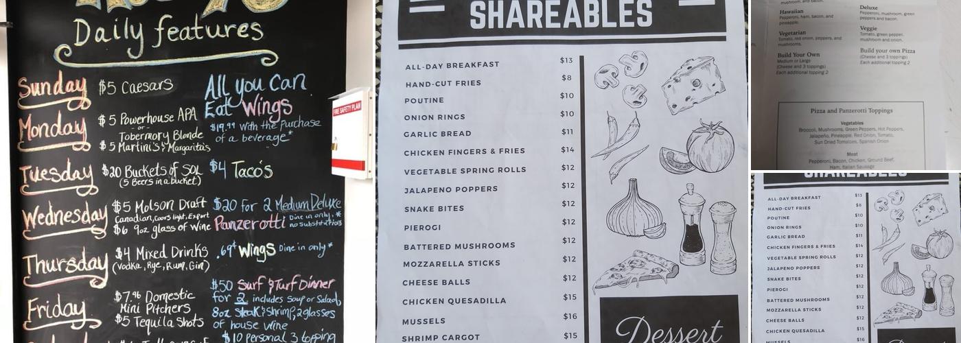 Kubby's Draft Bar & Grill Menu