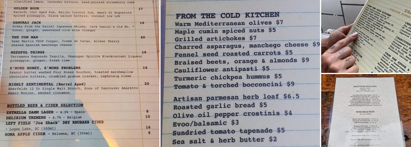 Micro Bar & Bites Menu