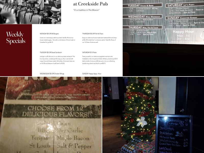 Creekside Pub & Grill-LRS Menu