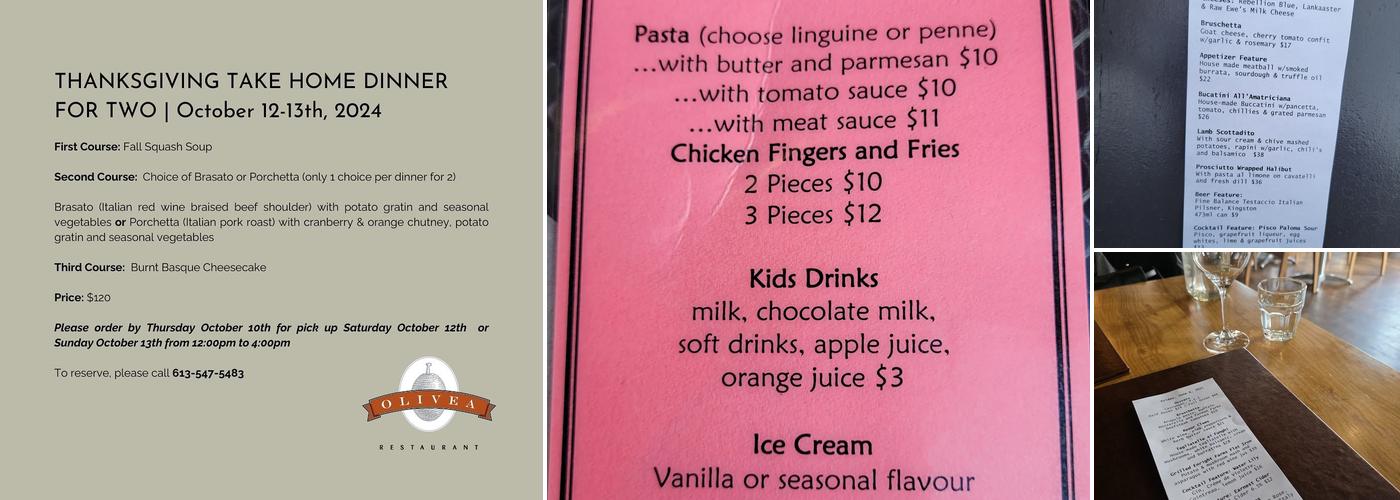 Olivea Menu