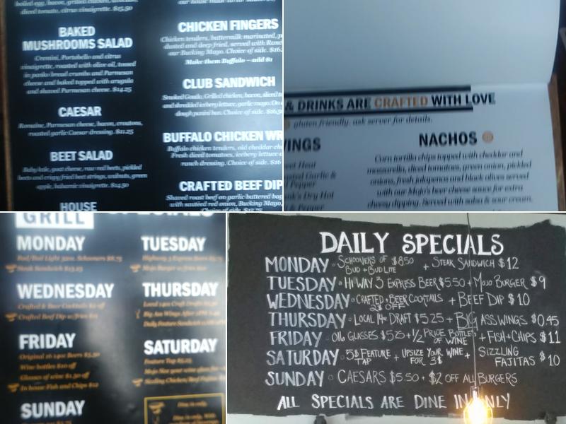 Mojo's Pub & Grill Menu