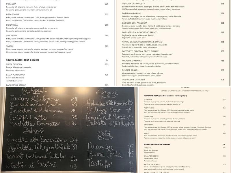 Primo & Secondo Menu