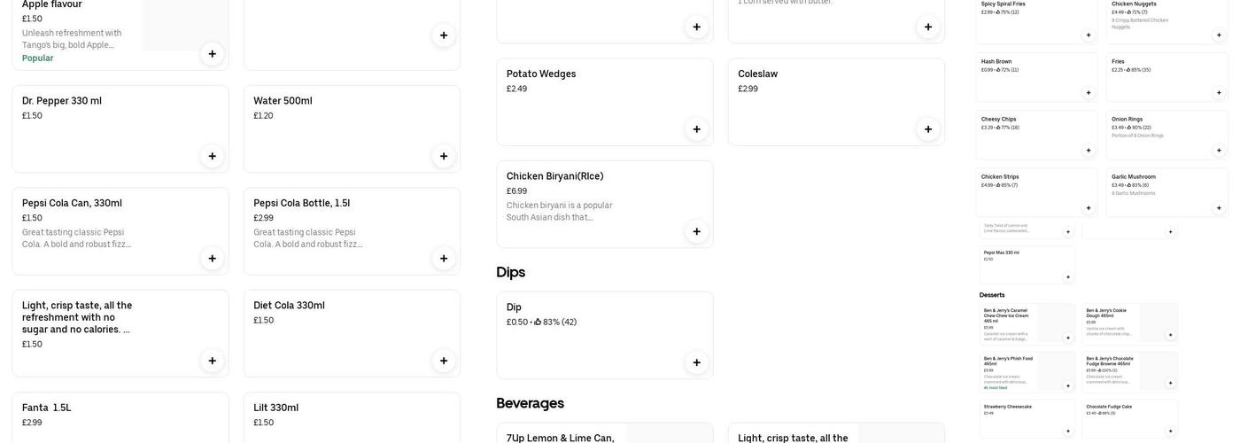 La Chooza Peri Peri Menu