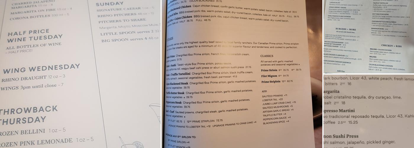 Earls Kitchen + Bar Menu