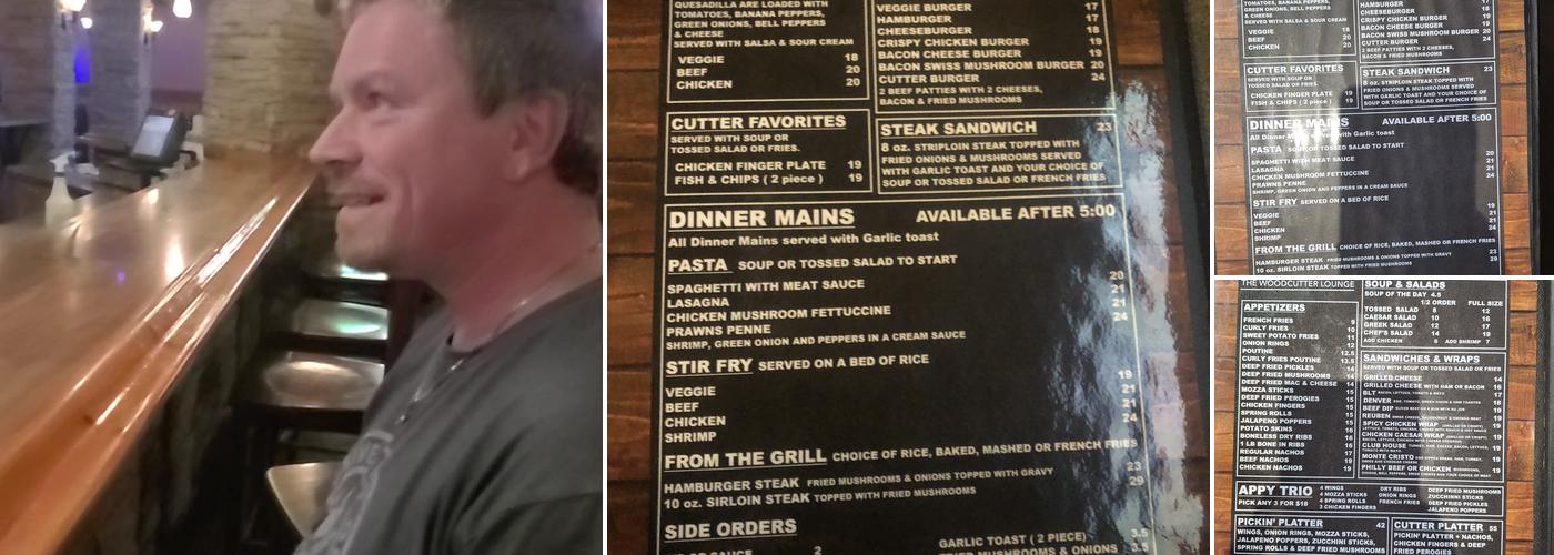 The Woodcutter Lounge Menu