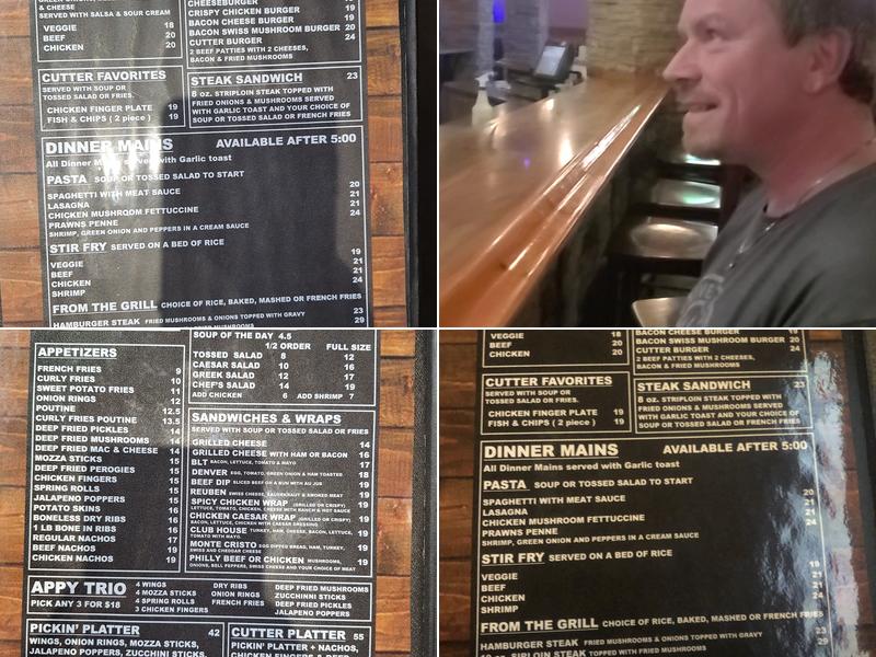 The Woodcutter Lounge Menu