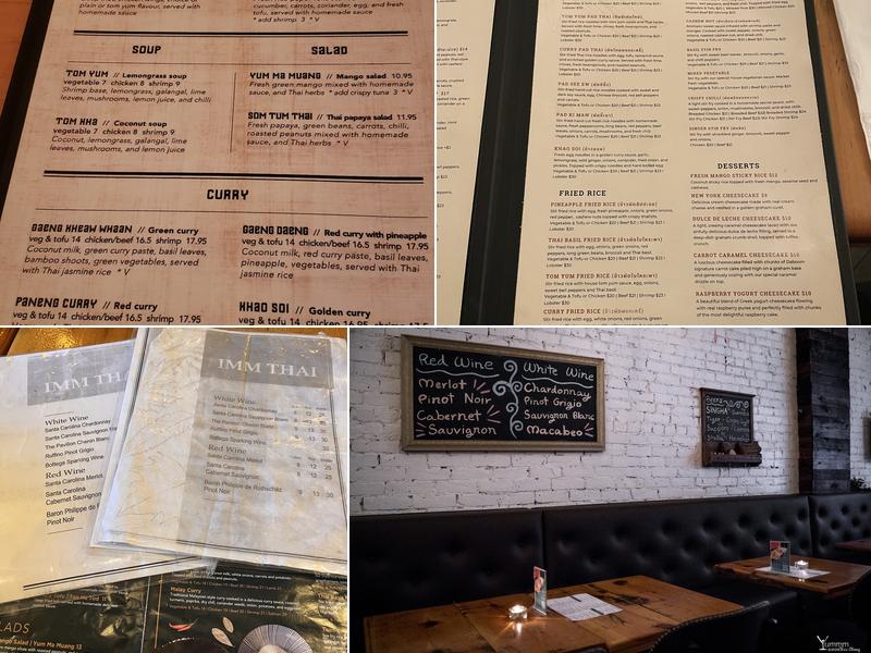 Imm Thai Kitchen Menu