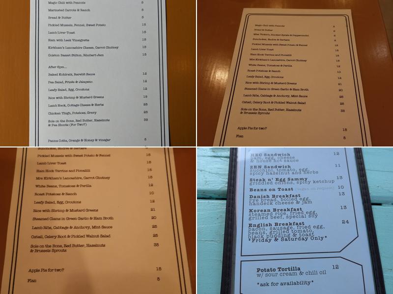 Donna’s Menu