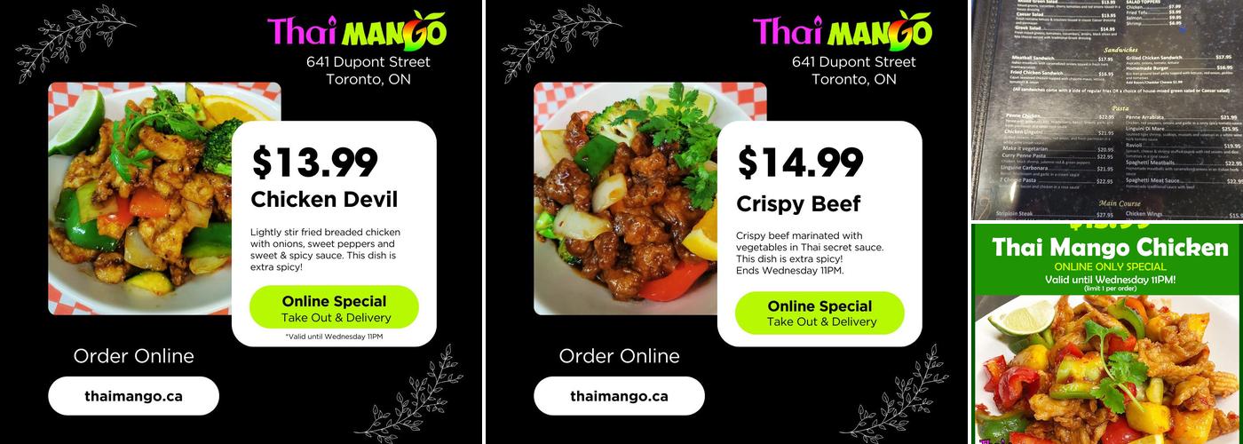 THAI MANGO Menu