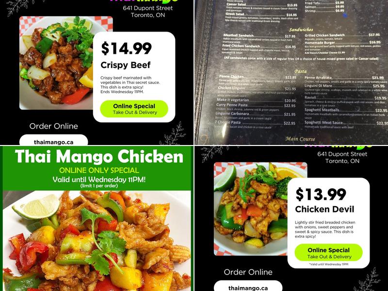 THAI MANGO Menu