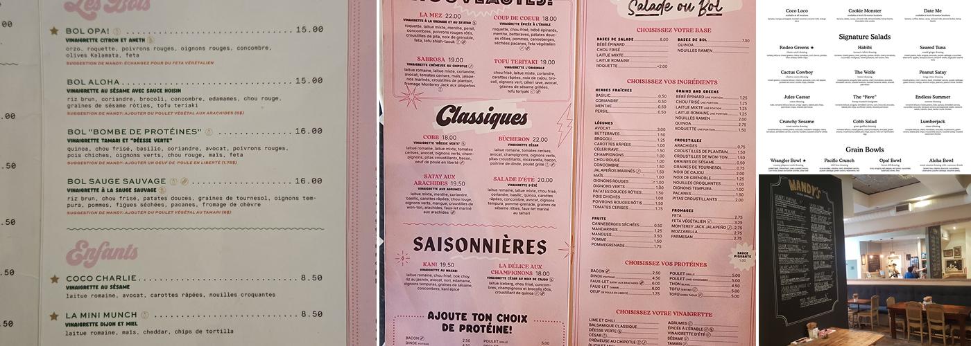 Mandy's Menu