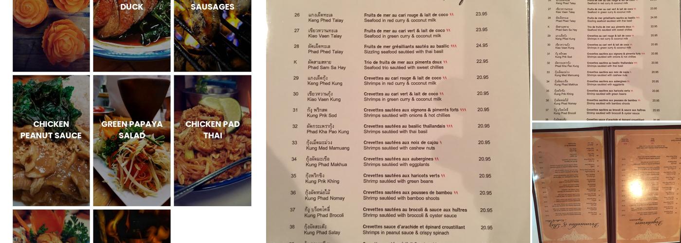 Restaurant Cuisines Prathet Thai Menu