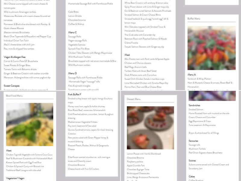 Tuck In Catering Ltd Menu