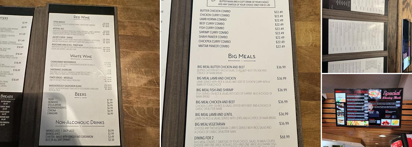 Roast N Curries Menu