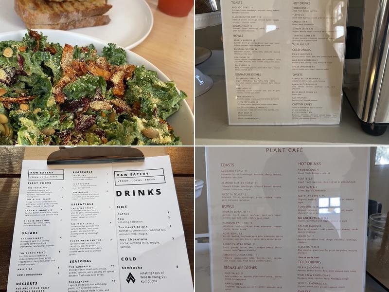 Mondays Plant Café Menu