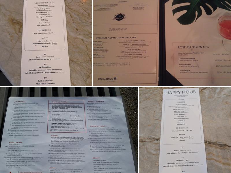 Earls Kitchen + Bar Menu