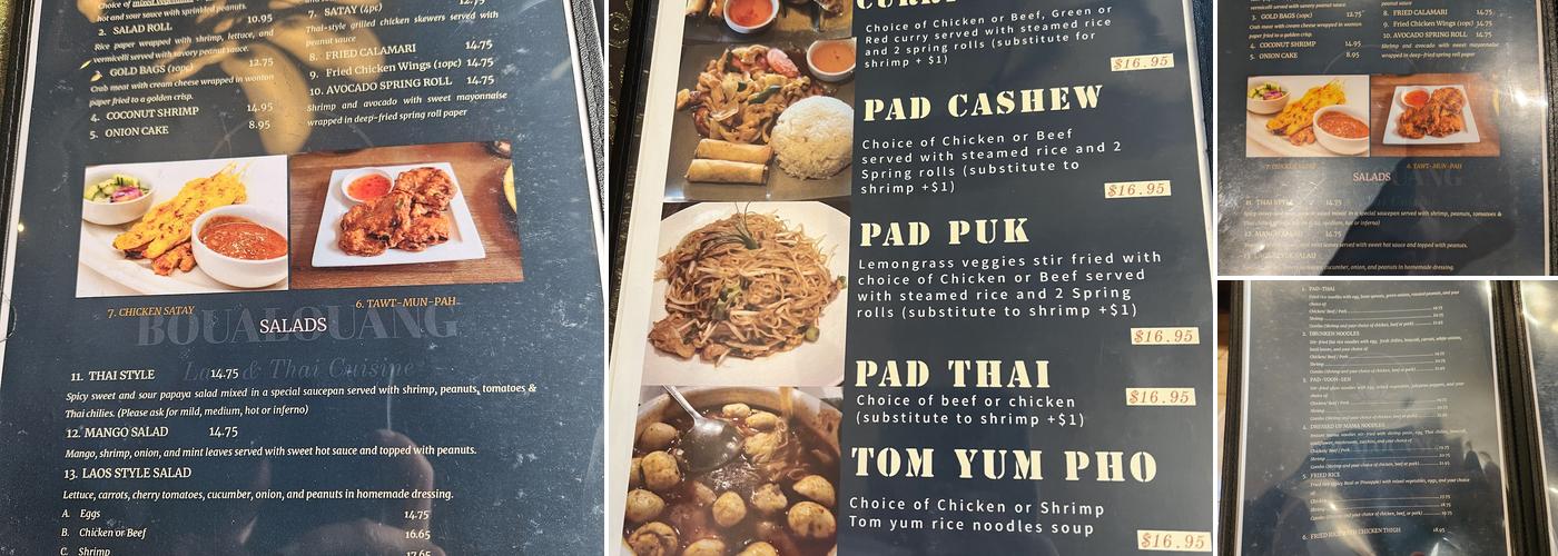 Boualouang Menu