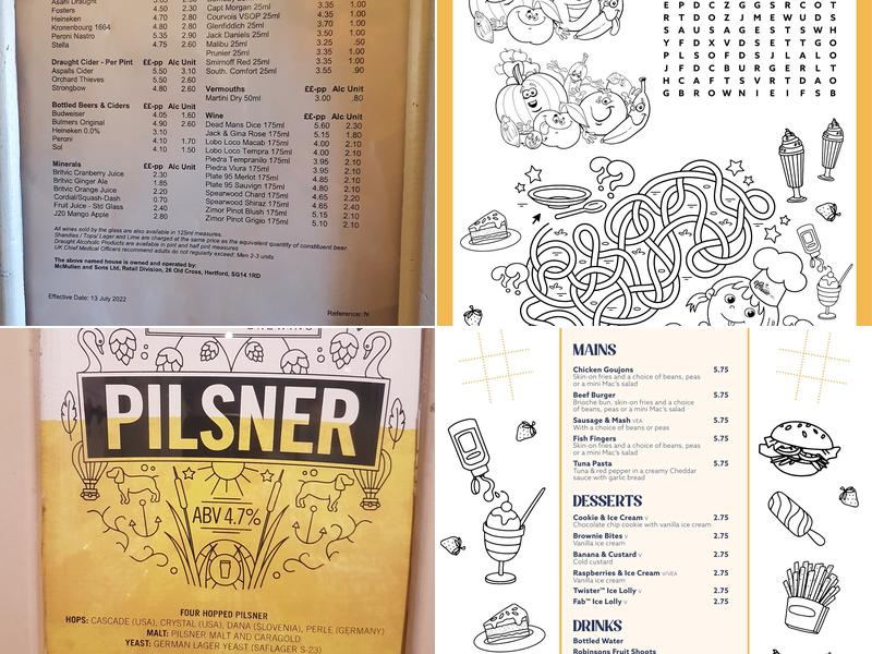 Jolly Fisherman Menu